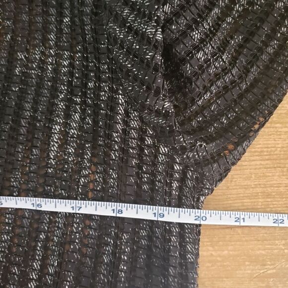 Michael Tyler Medium Black ¾ Sleeve Mesh Cardigan - Picture 6 of 8